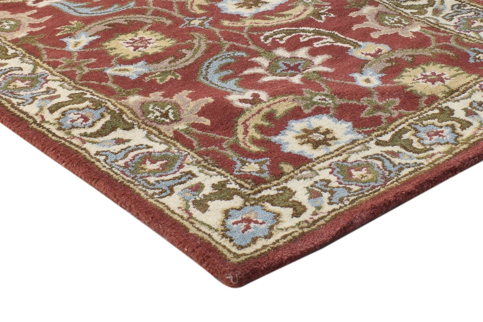 Hand Tufted Red Wool Rug 2' X 5' Persien Kashan Oriental Small Carpet 7864853659797