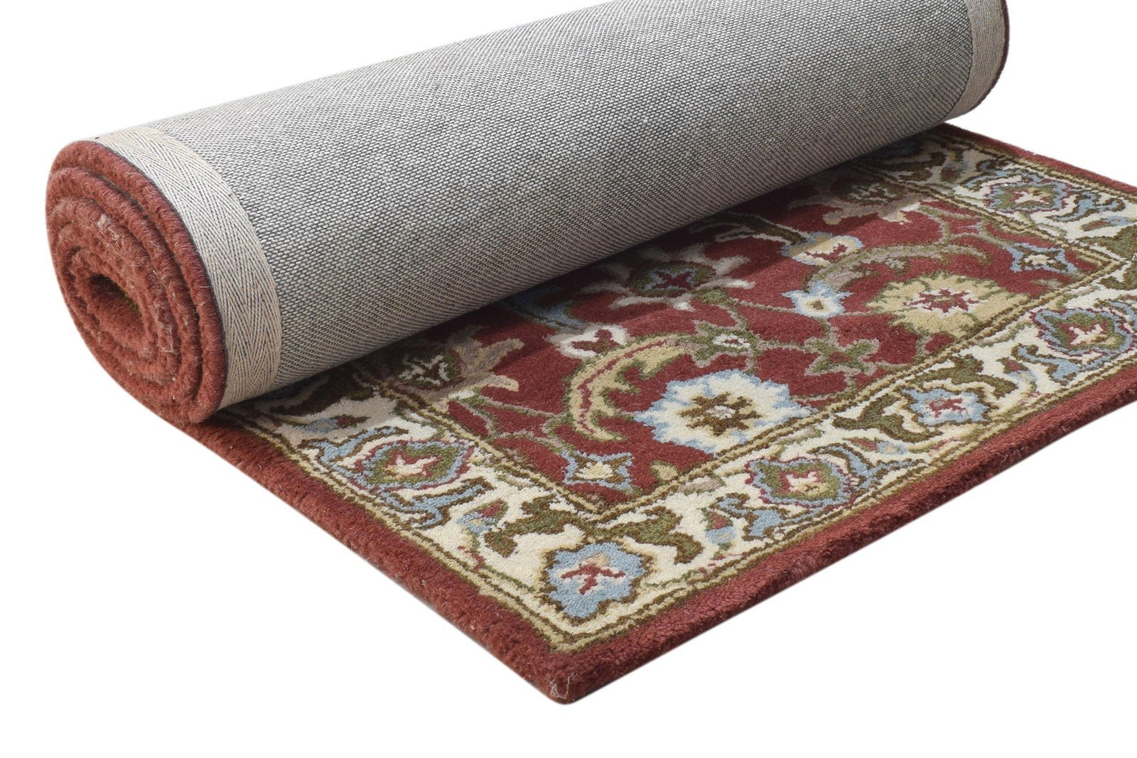 Hand Tufted Red Wool Rug 2' X 5' Persien Kashan Oriental Small Carpet 7864853659797