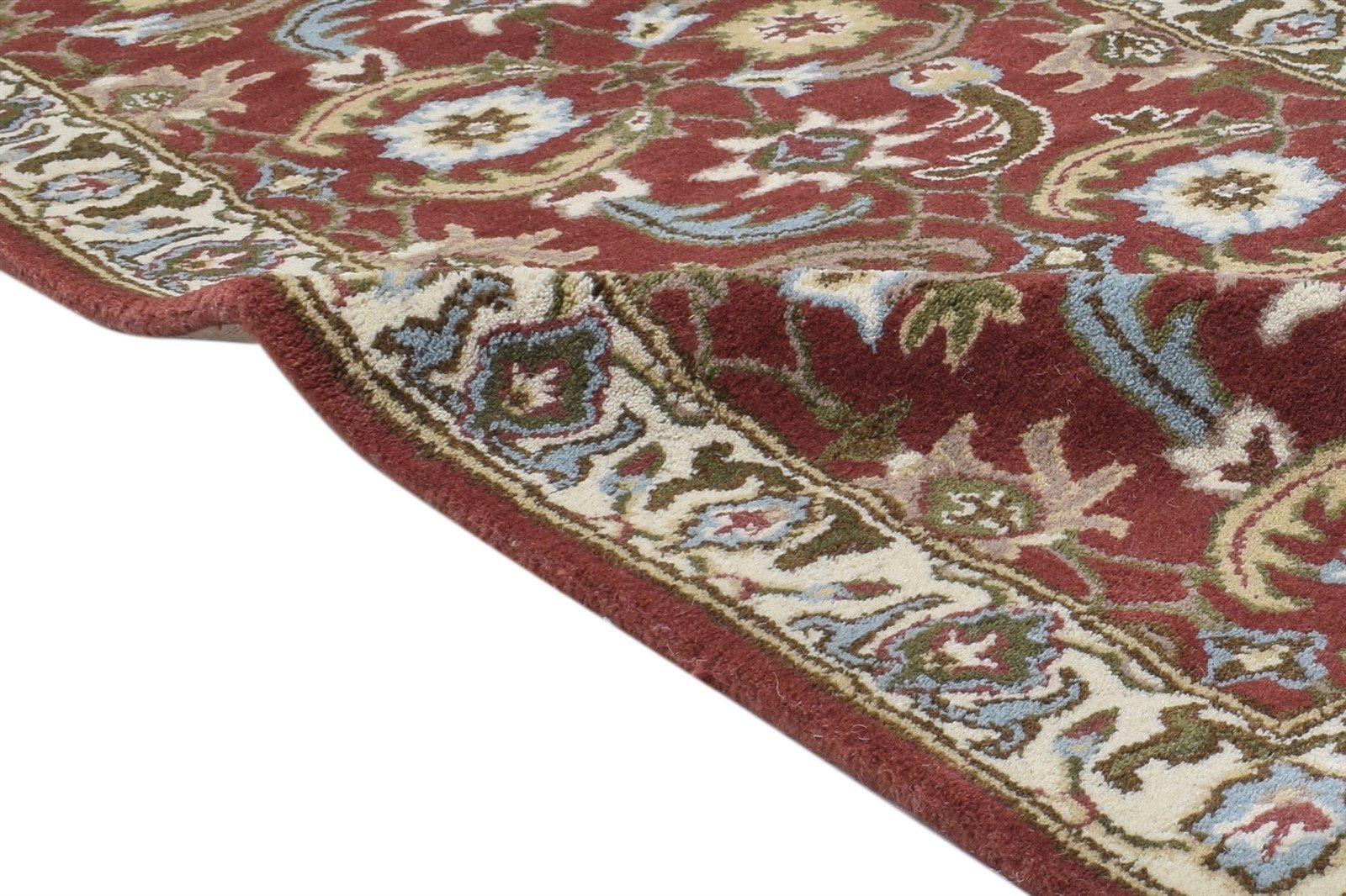Hand Tufted Red Wool Rug 2' X 8' Persian Kashan Oriental Small Runner 7864850874517