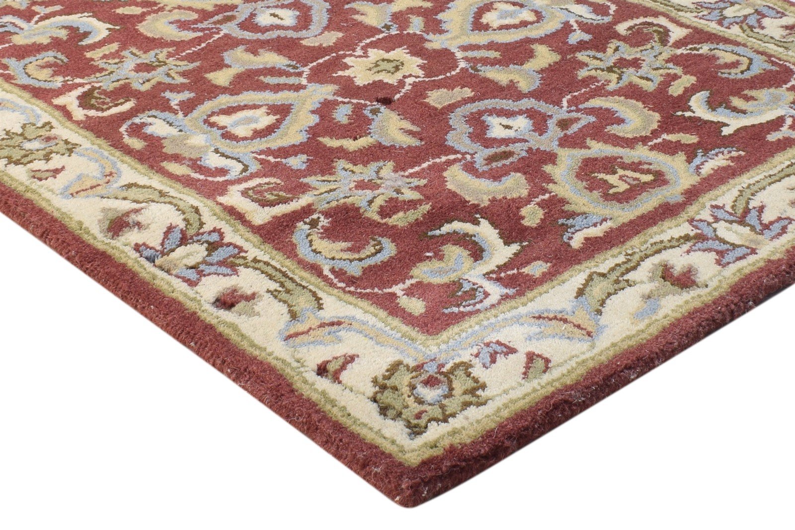 Hand Tufted Red Wool Rug 2' X 8' Persian Kashan Oriental Small Runner 7864852480149