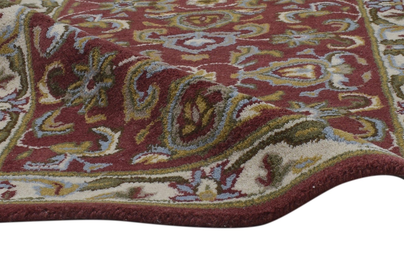 Hand Tufted Red Wool Rug 2' X 8' Persien Kashan Oriental Small Runner 7864856838293