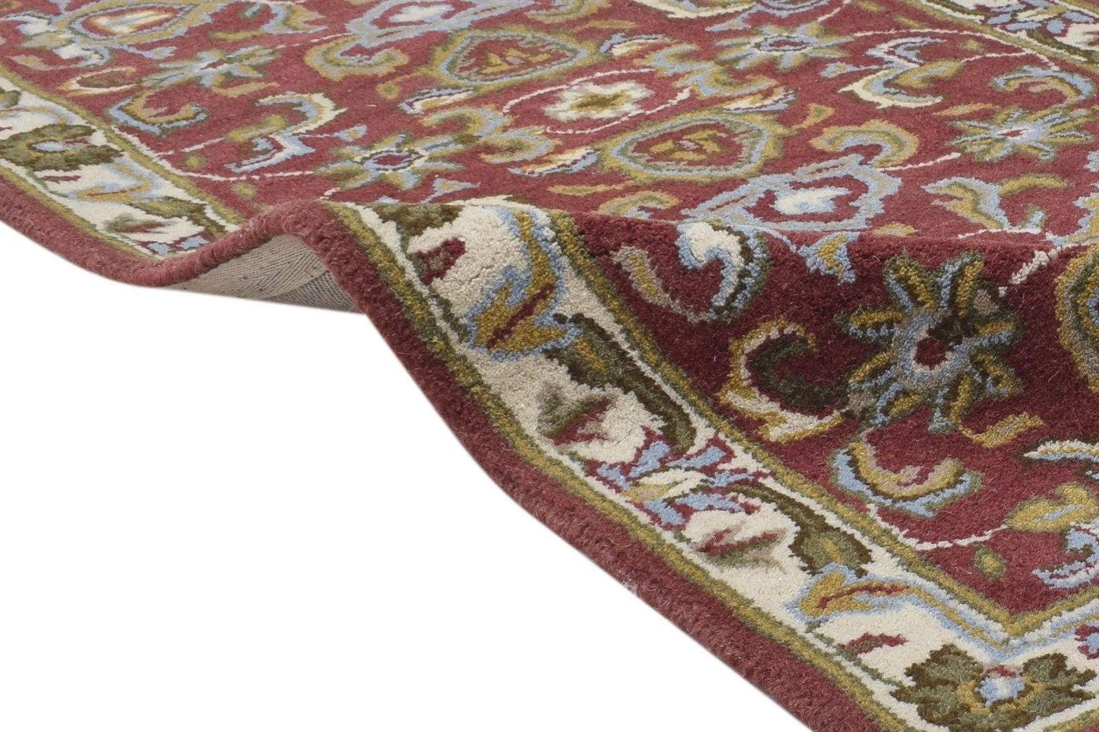 Hand Tufted Red Wool Rug 2' X 8' Persien Kashan Oriental Small Runner 7864856838293