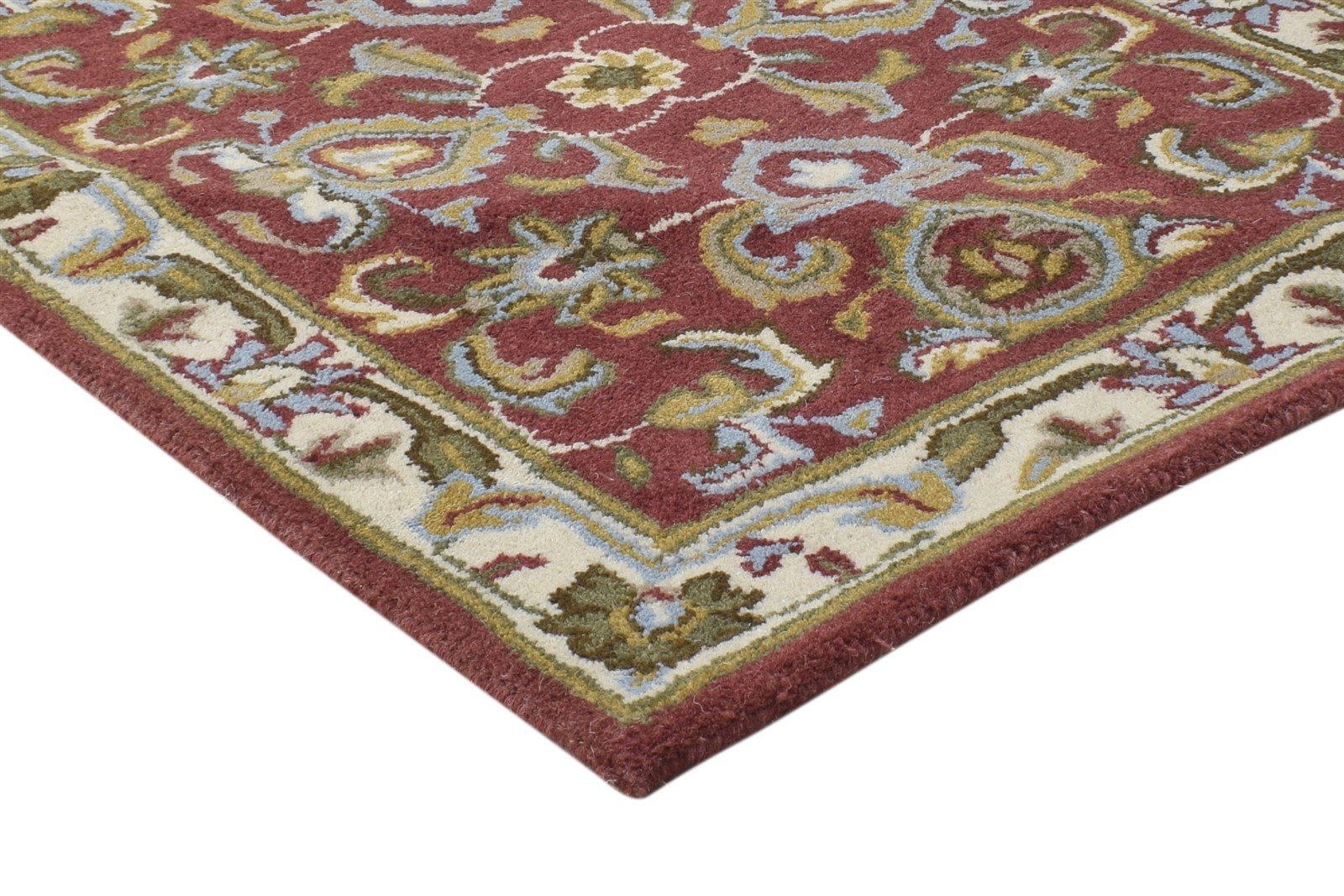 Hand Tufted Red Wool Rug 2' X 8' Persien Kashan Oriental Small Runner 7864856838293
