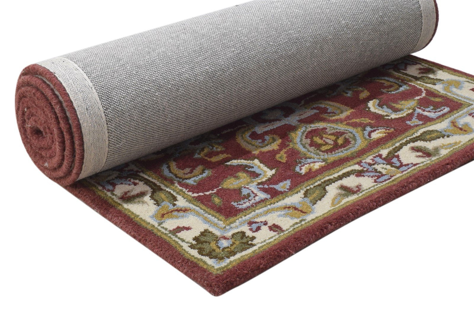 Hand Tufted Red Wool Rug 2' X 8' Persien Kashan Oriental Small Runner 7864856838293