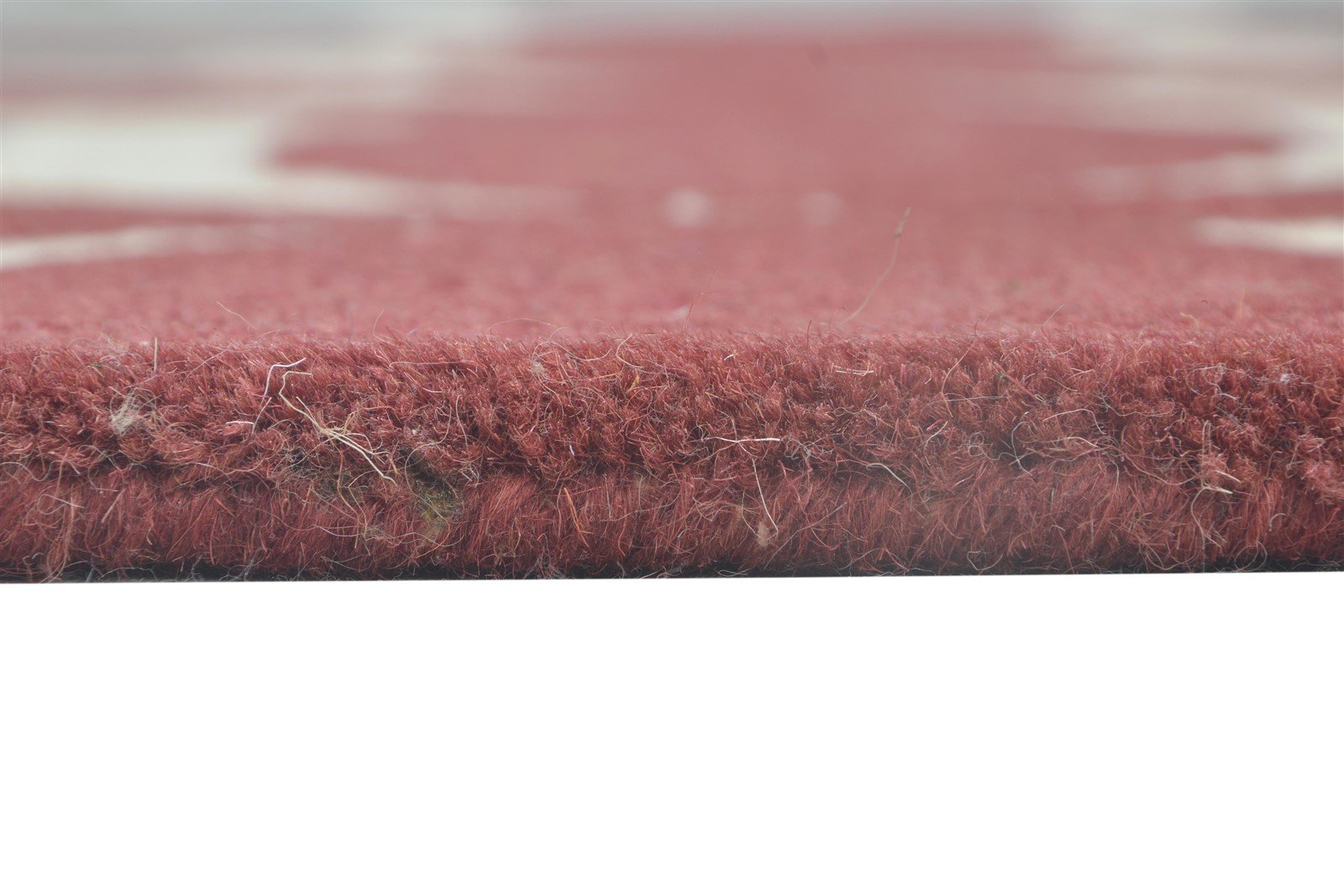 Hand Tufted Red Wool Rug 4' X 6' Modern Moroccan Geometric Room Size Carpet 7864298635413