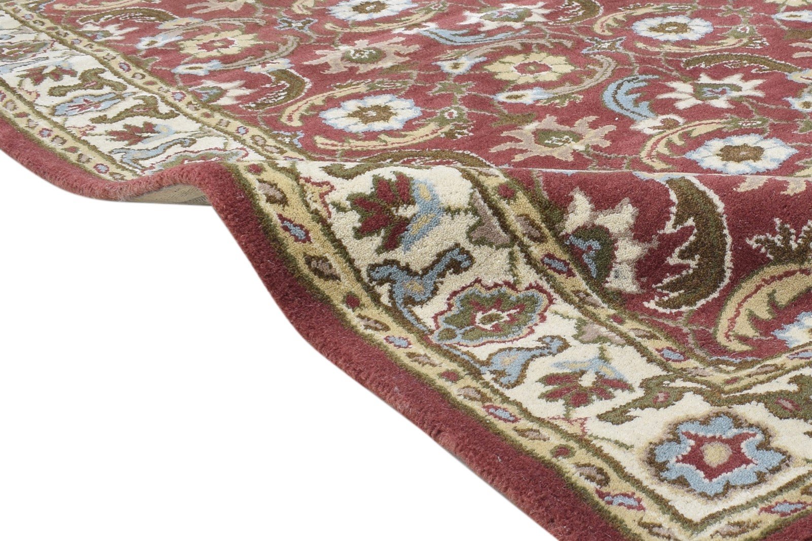 Hand Tufted Red Wool Rug 4' X 6' Persian Kashan Oriental Room Size Carpet 7864340054165