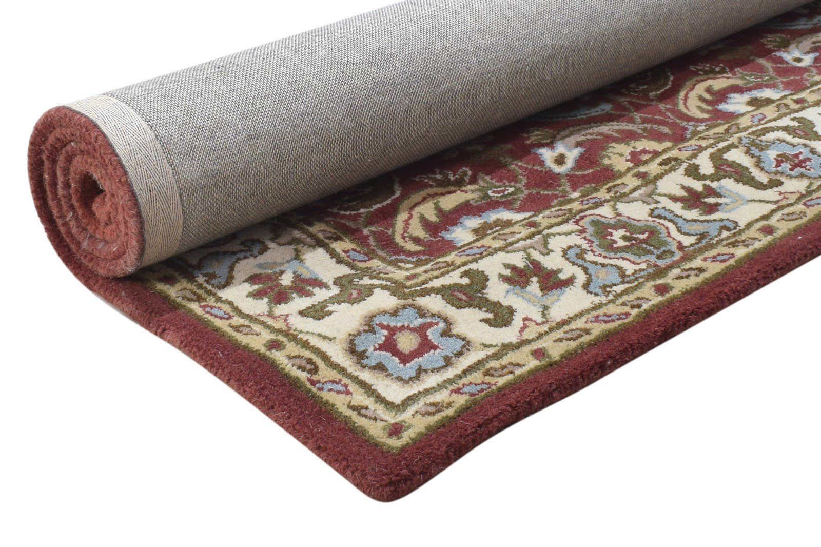 Hand Tufted Red Wool Rug 4' X 6' Persian Kashan Oriental Room Size Carpet 7864340054165