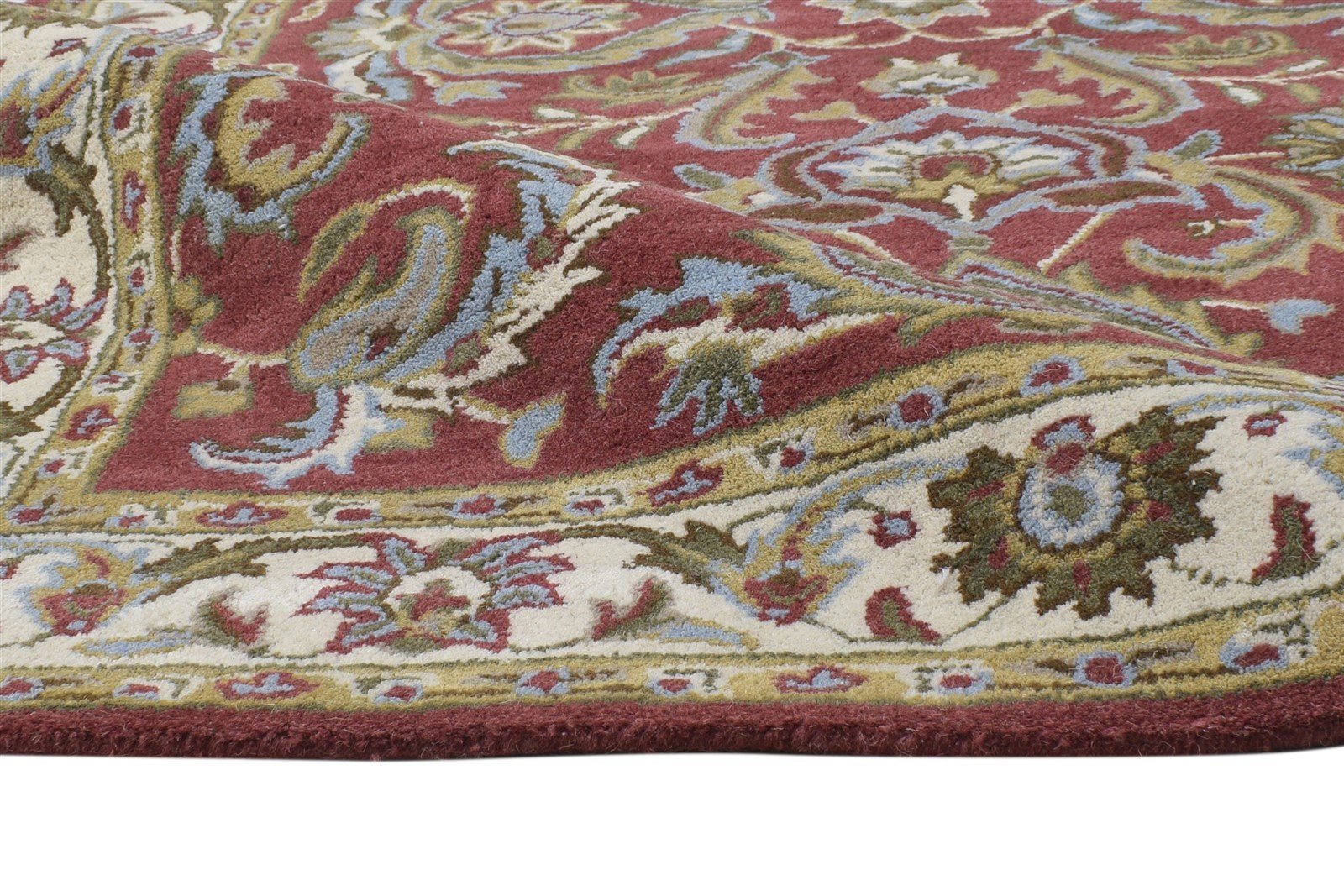 Hand Tufted Red Wool Rug 4' X 6' Persian Kashan Oriental Room Size Carpet 7864341233813