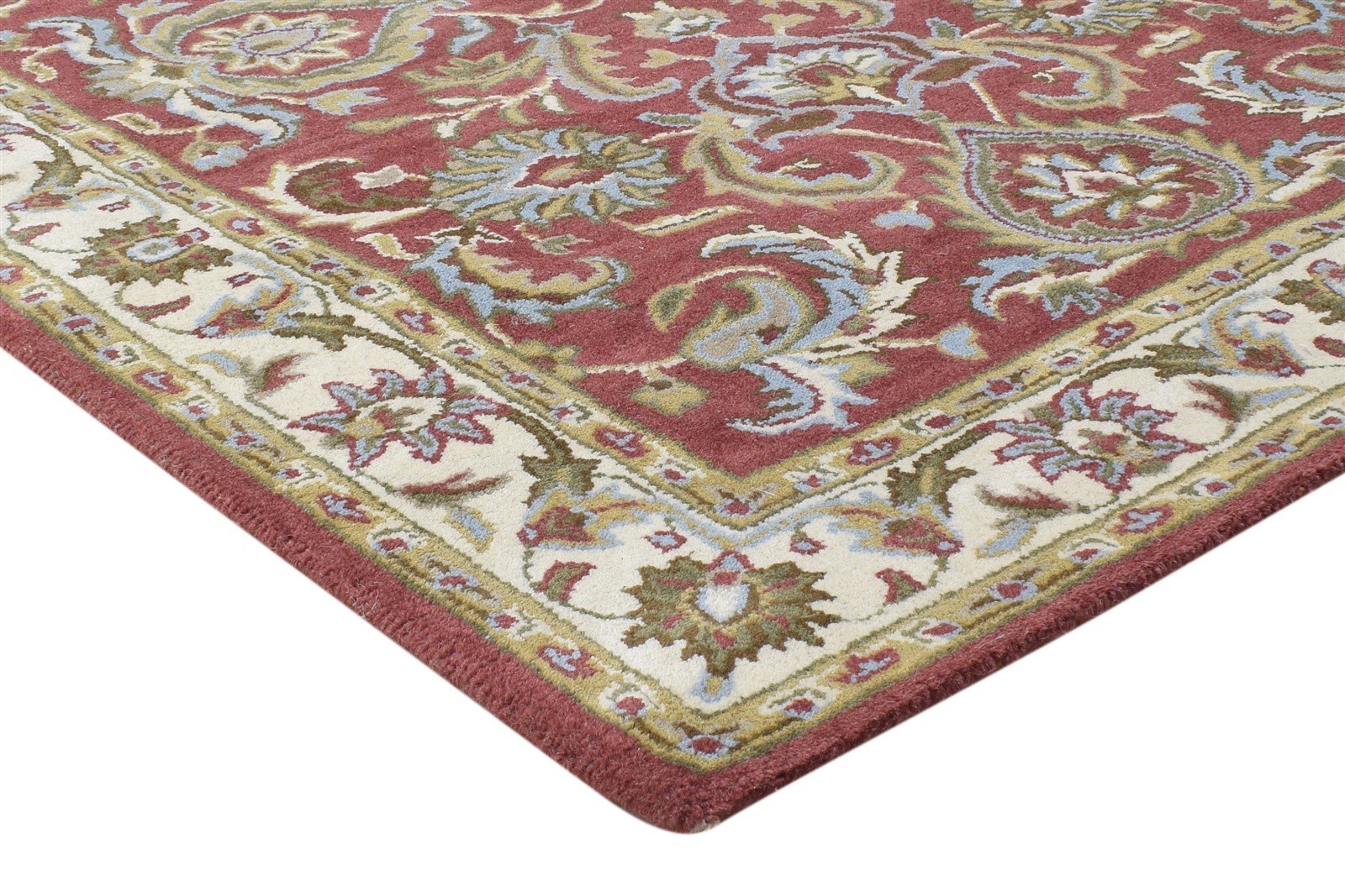 Hand Tufted Red Wool Rug 4' X 6' Persian Kashan Oriental Room Size Carpet 7864341233813