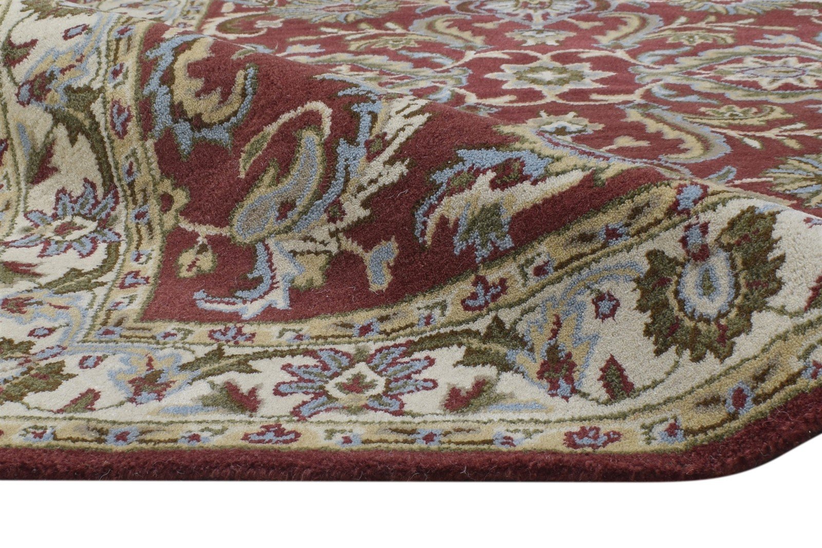 Hand Tufted Red Wool Rug 4' X 6' Persian Kashan Oriental Room Size Carpet 7864341627029