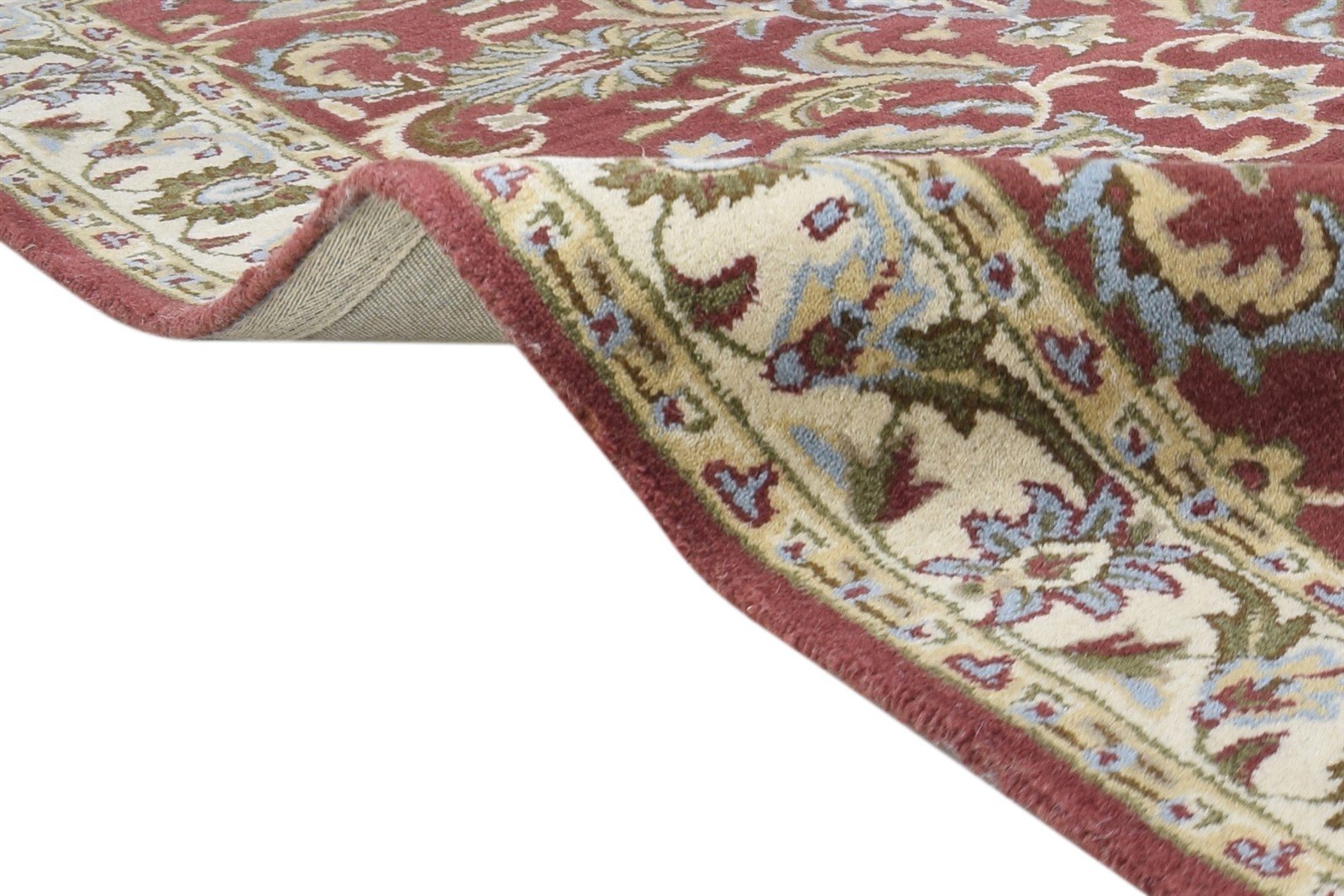 Hand Tufted Red Wool Rug 4' X 6' Persian Kashan Oriental Room Size Carpet 7864341627029