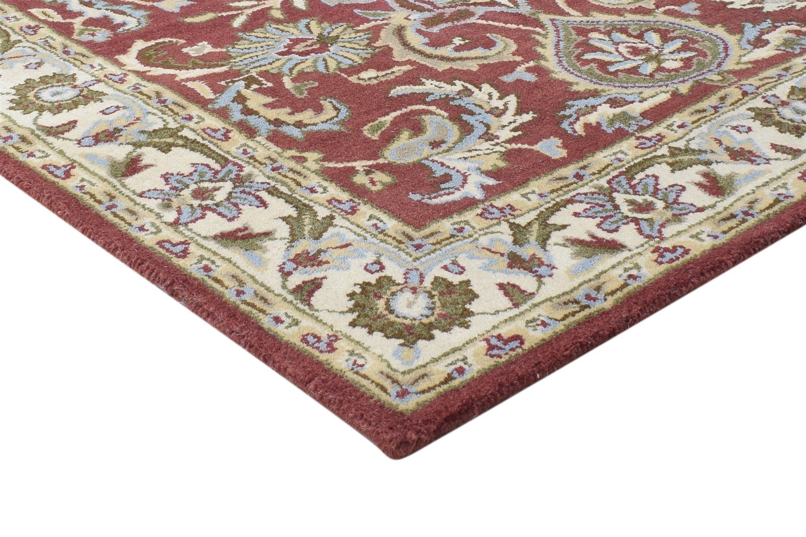 Hand Tufted Red Wool Rug 4' X 6' Persian Kashan Oriental Room Size Carpet 7864341627029