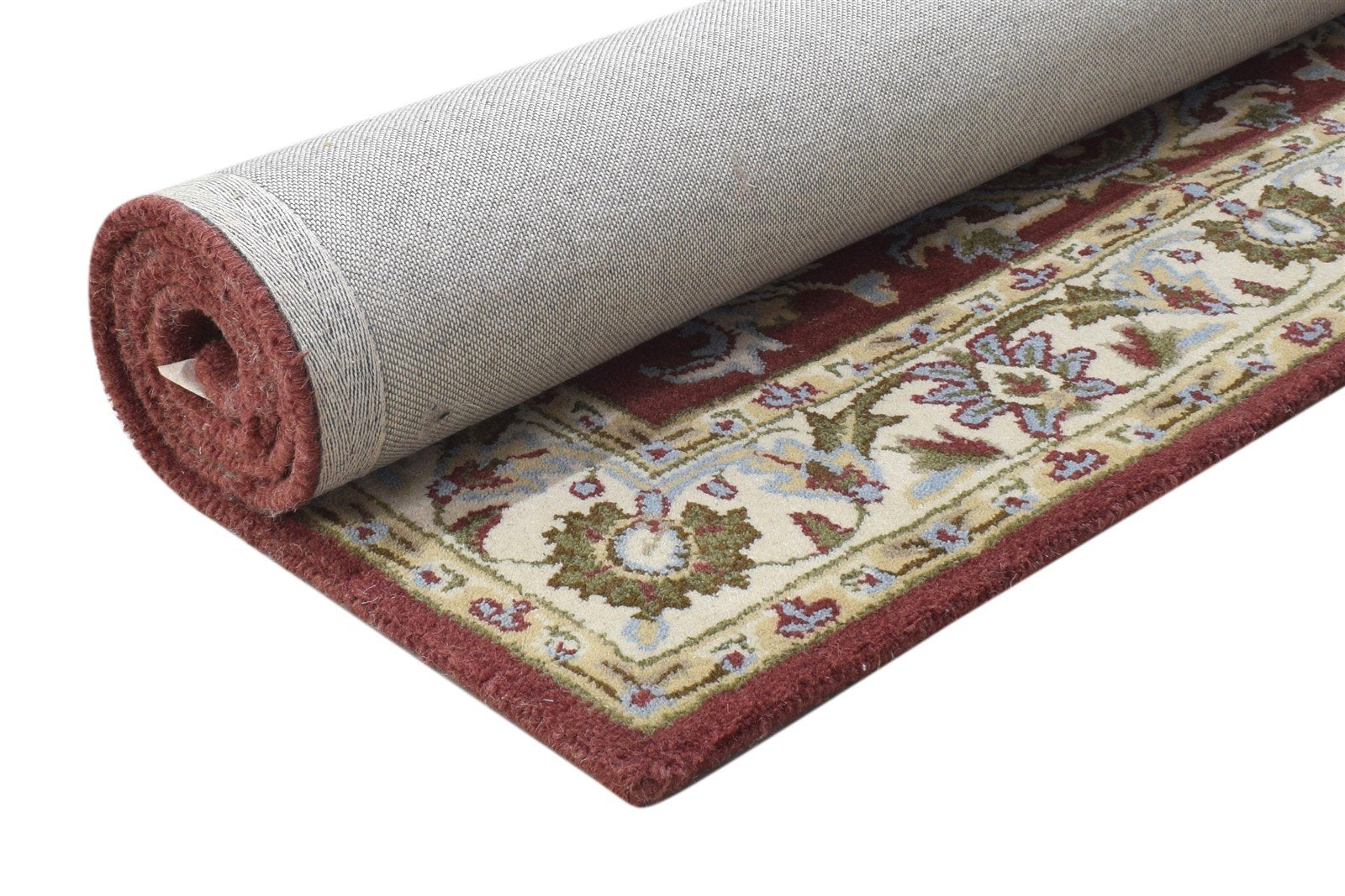 Hand Tufted Red Wool Rug 4' X 6' Persian Kashan Oriental Room Size Carpet 7864341627029