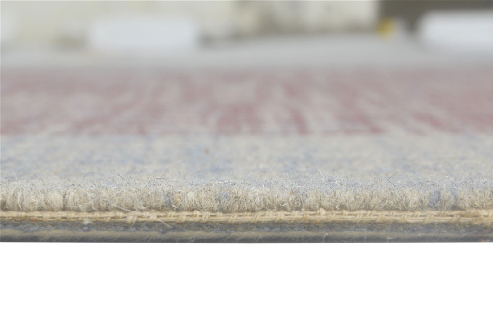 Hand Tufted Red Wool Rug 5' X 8' Modern Scandinavian Bordered Room Size Carpet 7864092917909