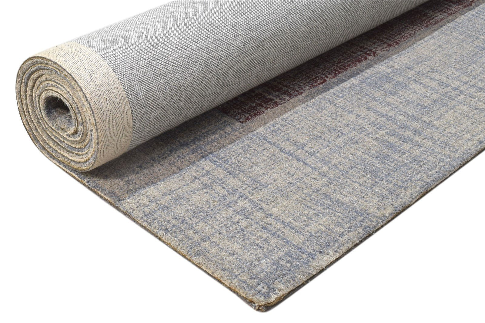 Hand Tufted Red Wool Rug 5' X 8' Modern Scandinavian Bordered Room Size Carpet 7864092917909