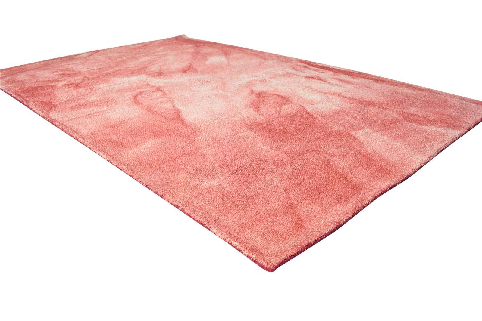 Hand Tufted Red Wool Rug 5' X 8' Modern Shibori Tie Dye Room Size Carpet 7865255919765