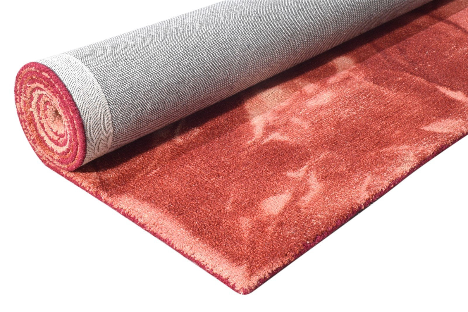 Hand Tufted Red Wool Rug 5' X 8' Modern Shibori Tie Dye Room Size Carpet 7865258475669