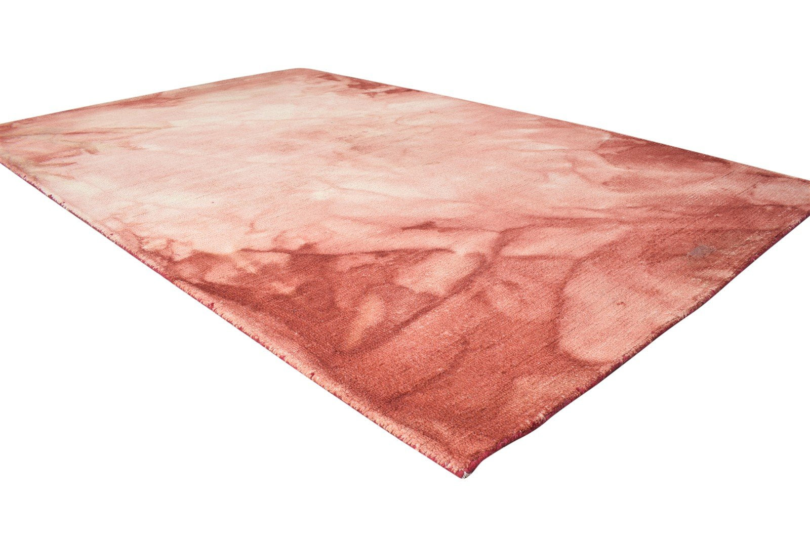 Brenna Hand Tufted Red Wool Rug 5' X 8' Modern Shibori Tie Dye 7865172164757