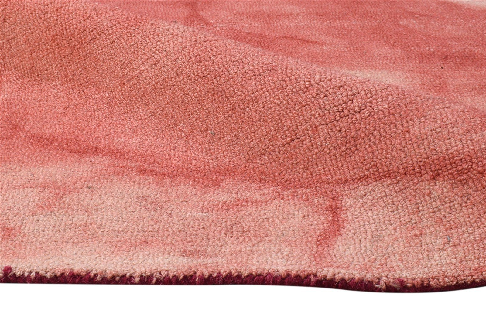 Hand Tufted Red Wool Rug 5' X 8' Modern Shibori Tie Dye Room Size Carpet 7865172394133