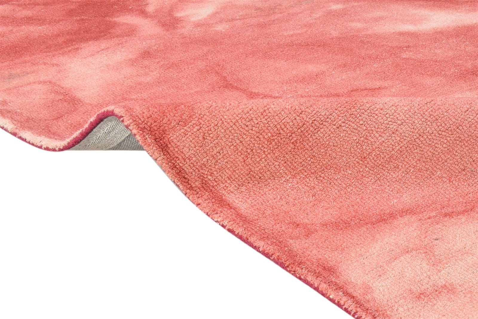 Hand Tufted Red Wool Rug 5' X 8' Modern Shibori Tie Dye Room Size Carpet 7865172394133