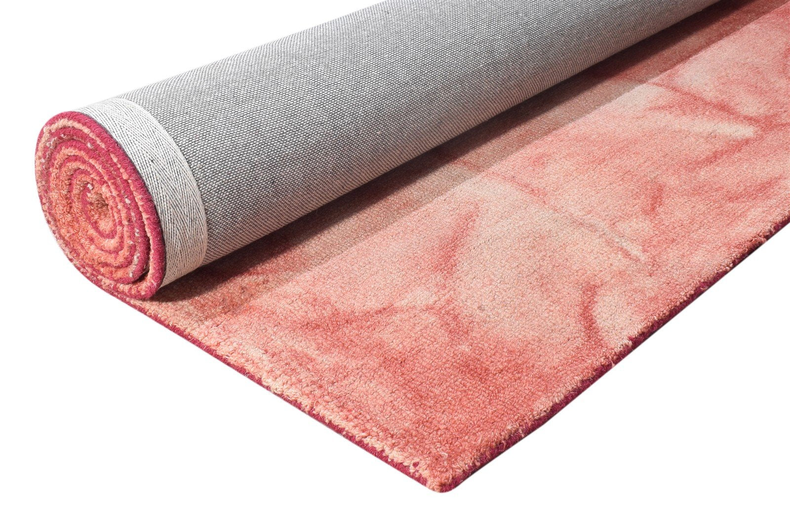 Hand Tufted Red Wool Rug 5' X 8' Modern Shibori Tie Dye Room Size Carpet 7865173704853