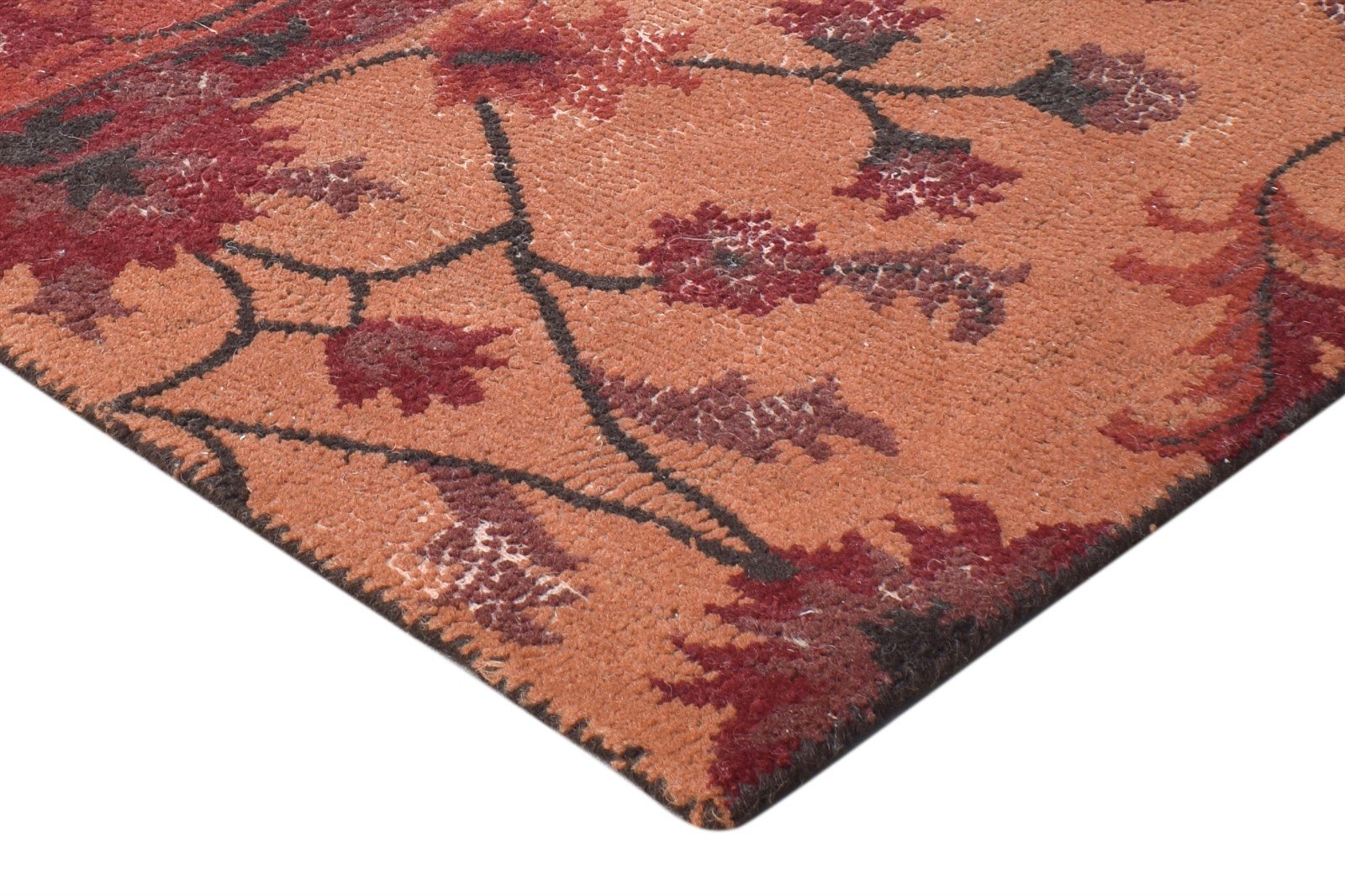 Hand Tufted Rust Wool Rug 2' X 3' Persian Oushak Oriental Small Carpet 7865180291221