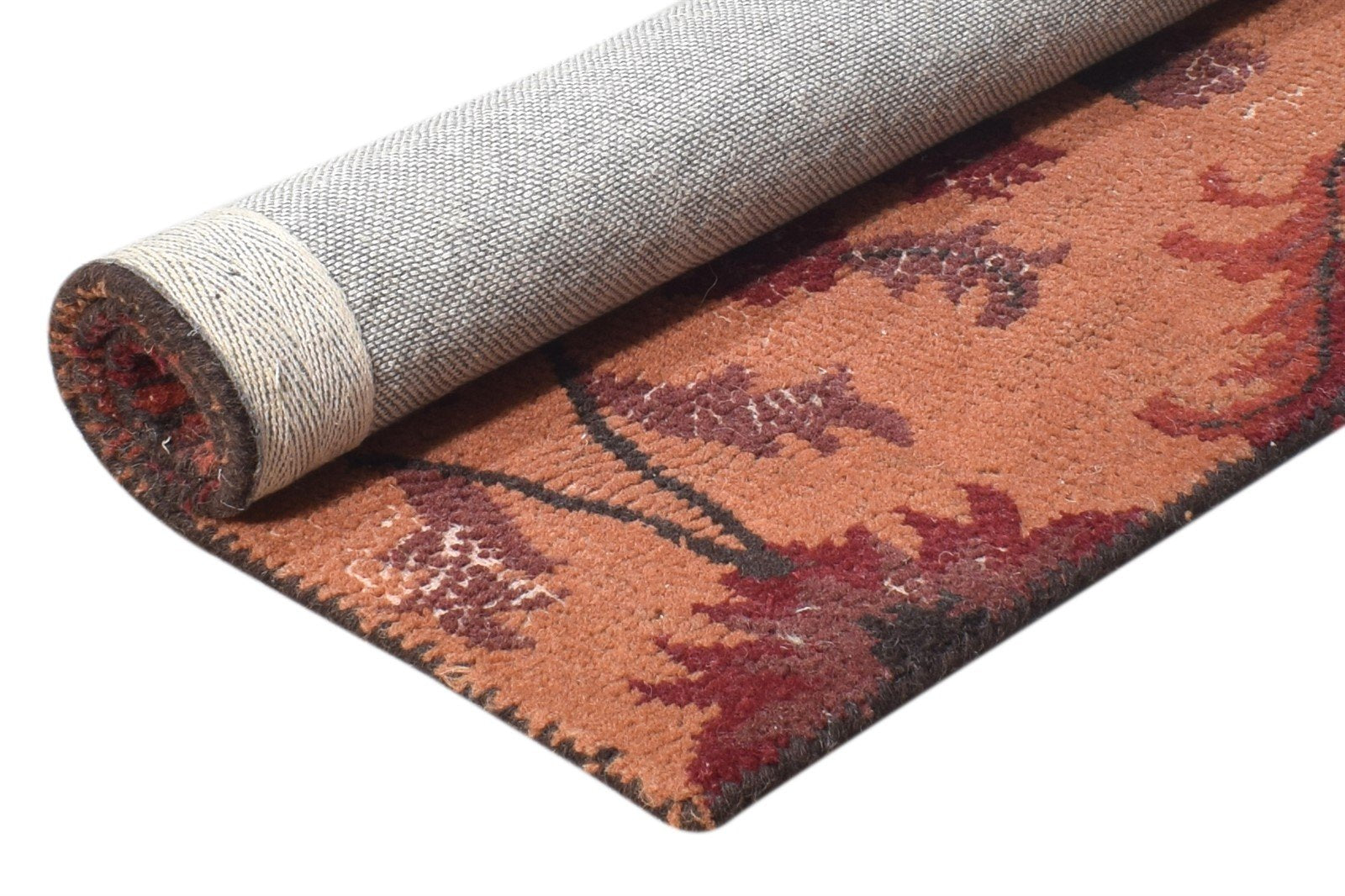 Hand Tufted Rust Wool Rug 2' X 3' Persian Oushak Oriental Small Carpet 7865180291221