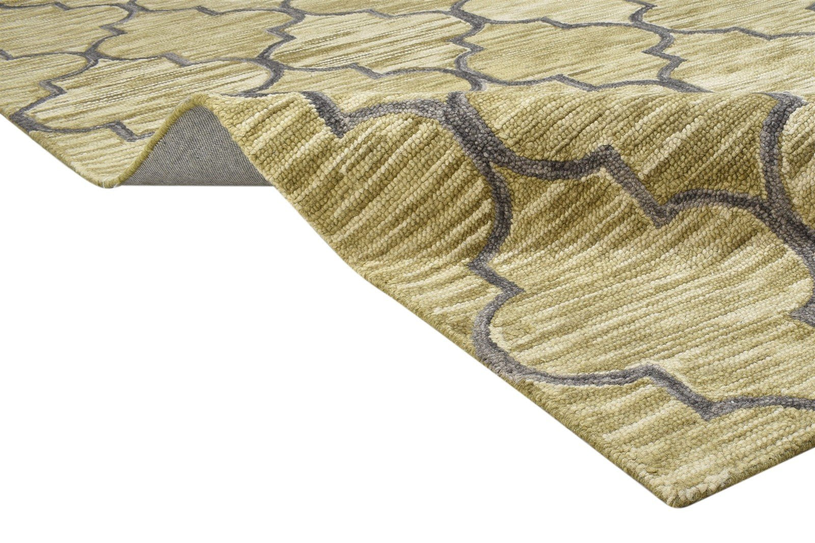 Hand Tufted Sage Wool Rug 5' X 8' Modern Moroccan Trellis Room Size Carpet 7864289558677