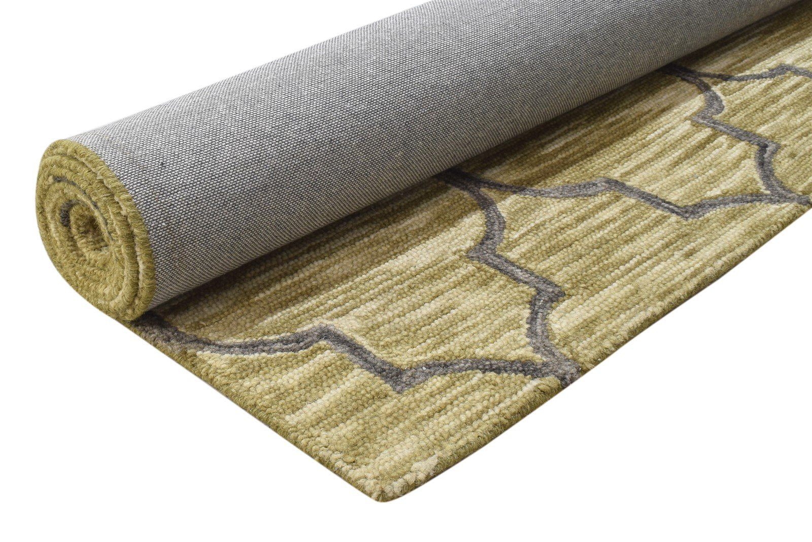 Hand Tufted Sage Wool Rug 5' X 8' Modern Moroccan Trellis Room Size Carpet 7864289558677