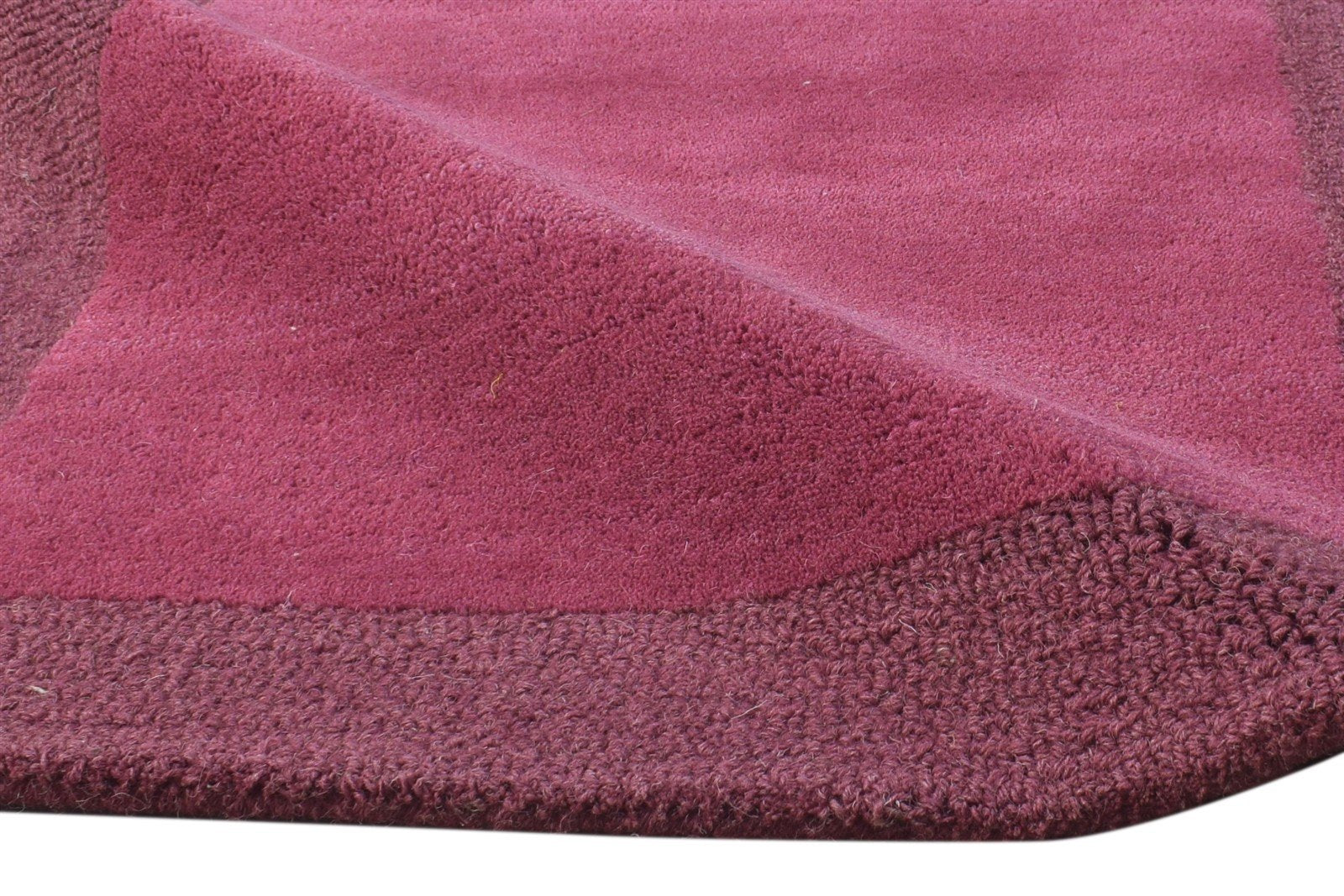 Hand Tufted Wine Wool Rug 2' X 3' Modern Scandinavian Bordered Small Carpet 7865080447125