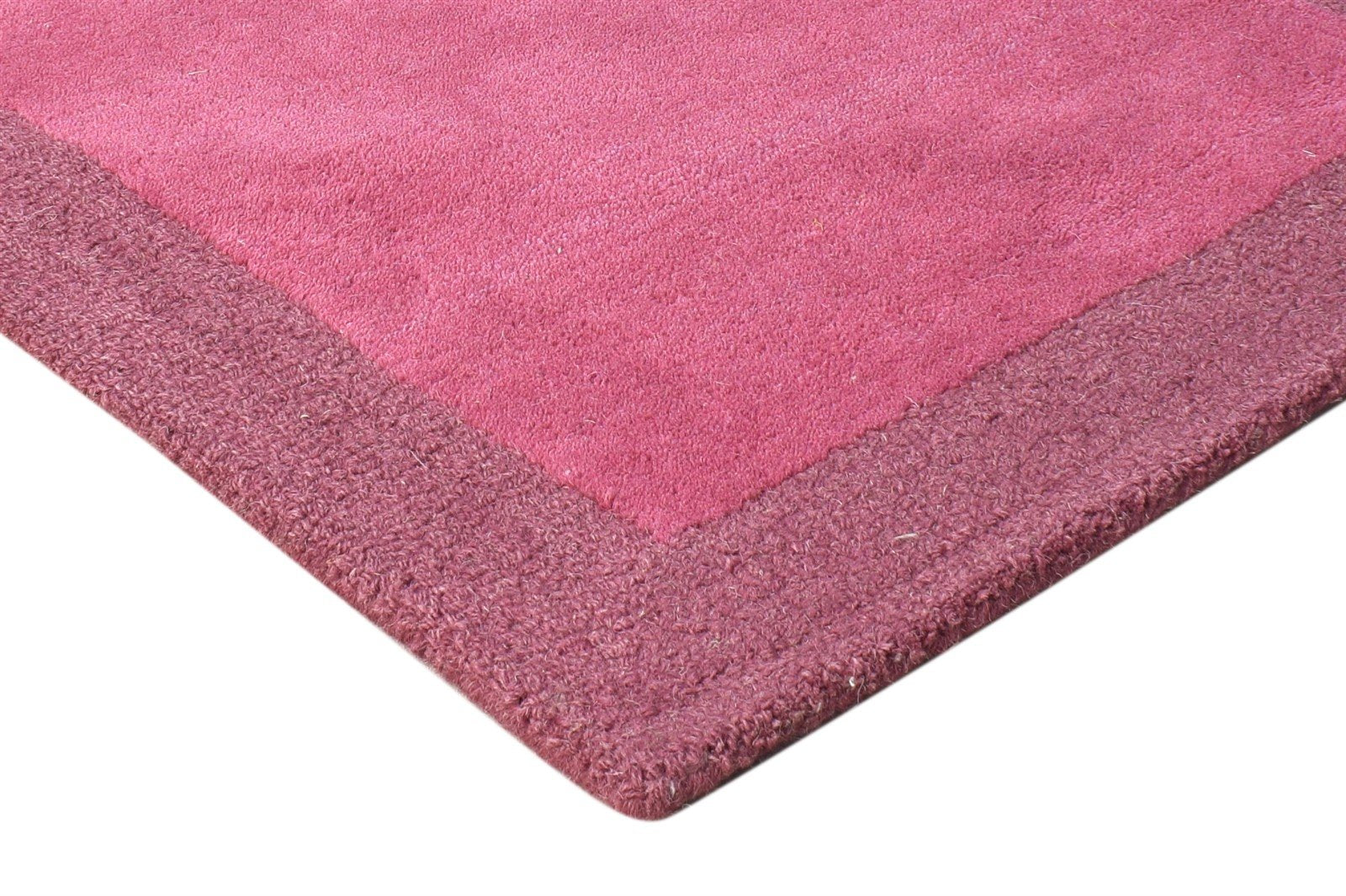 Hand Tufted Wine Wool Rug 2' X 3' Modern Scandinavian Bordered Small Carpet 7865080447125