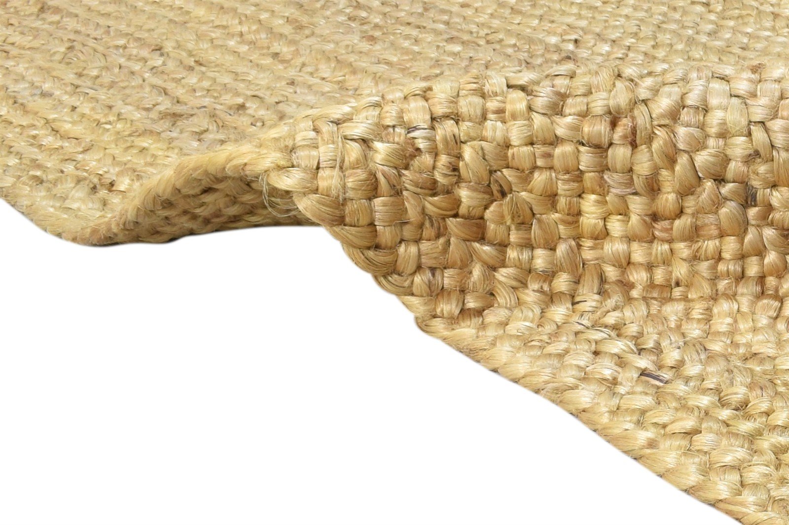Hand Woven Beige Jute Rug 5' X 8' Modern Scandinavian Solid Room Size Carpet 7864961728661