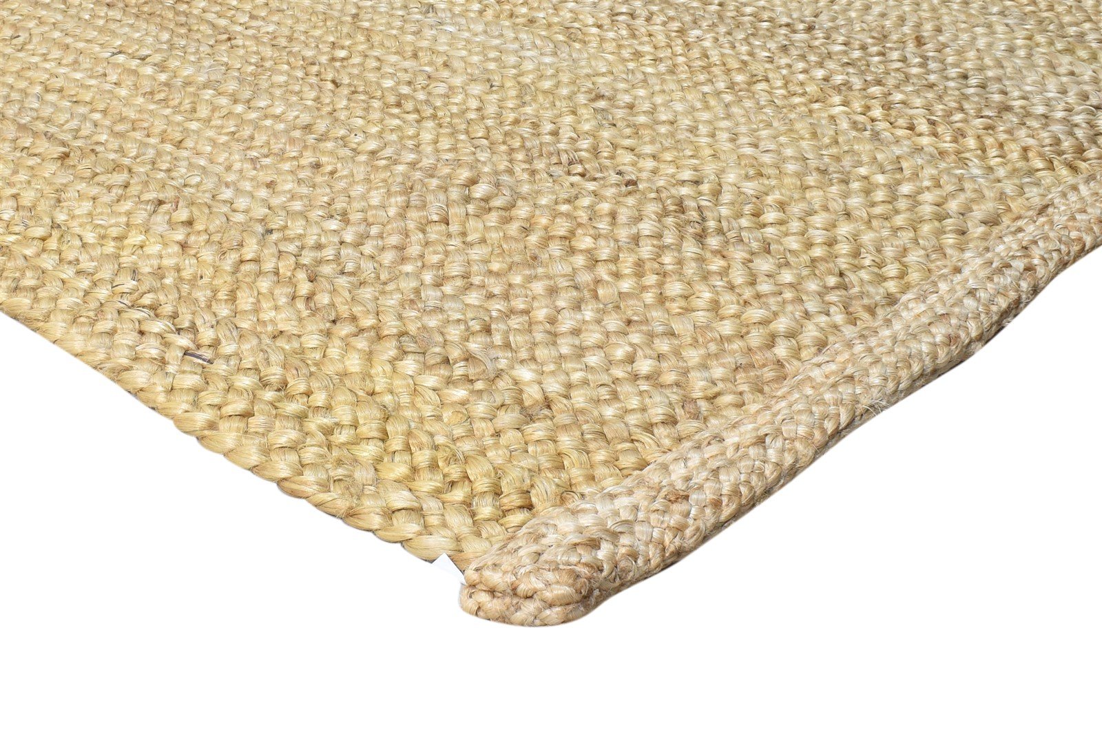 Hand Woven Beige Jute Rug 5' X 8' Modern Scandinavian Solid Room Size Carpet 7864961728661