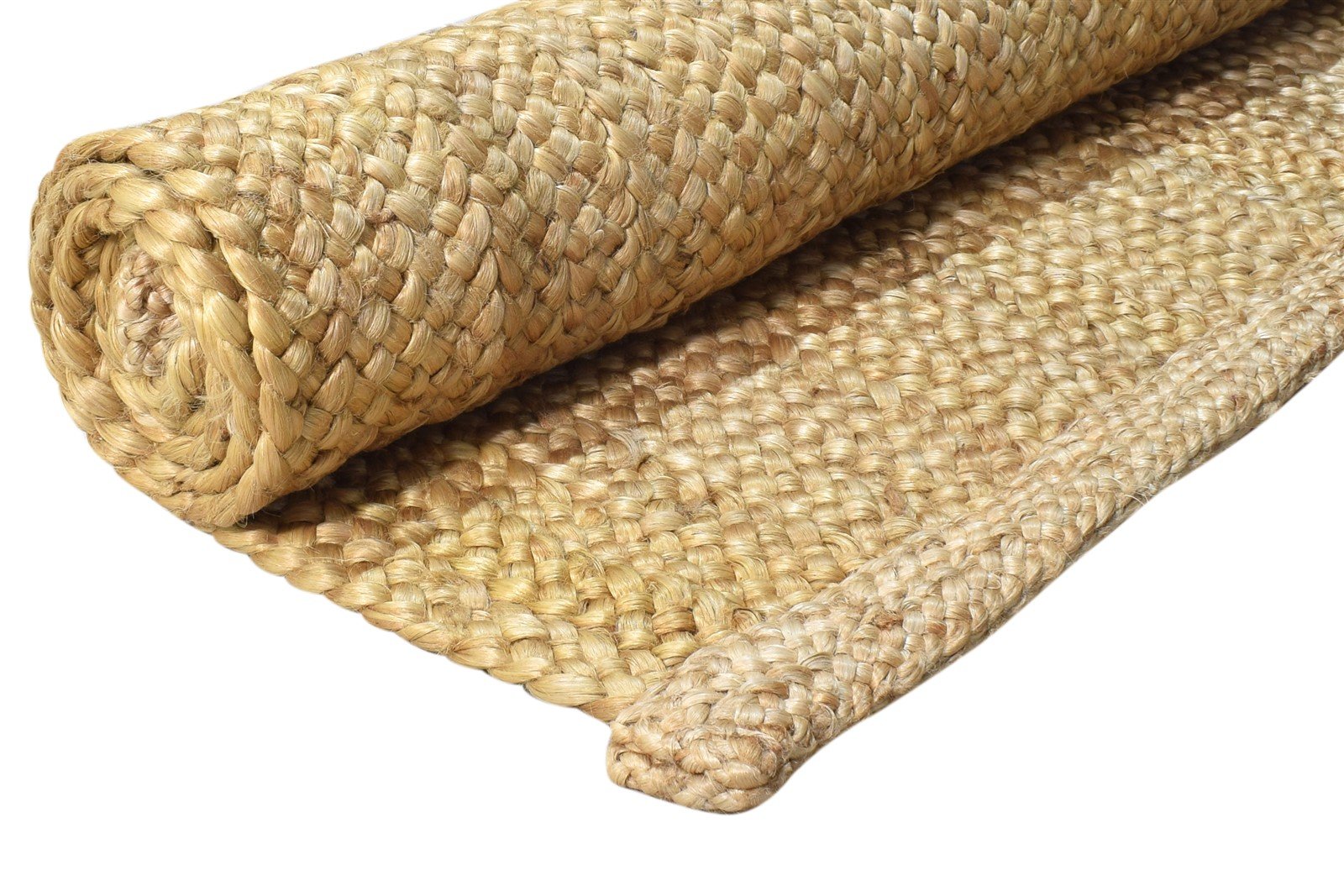 Hand Woven Beige Jute Rug 5' X 8' Modern Scandinavian Solid Room Size Carpet 7864961728661