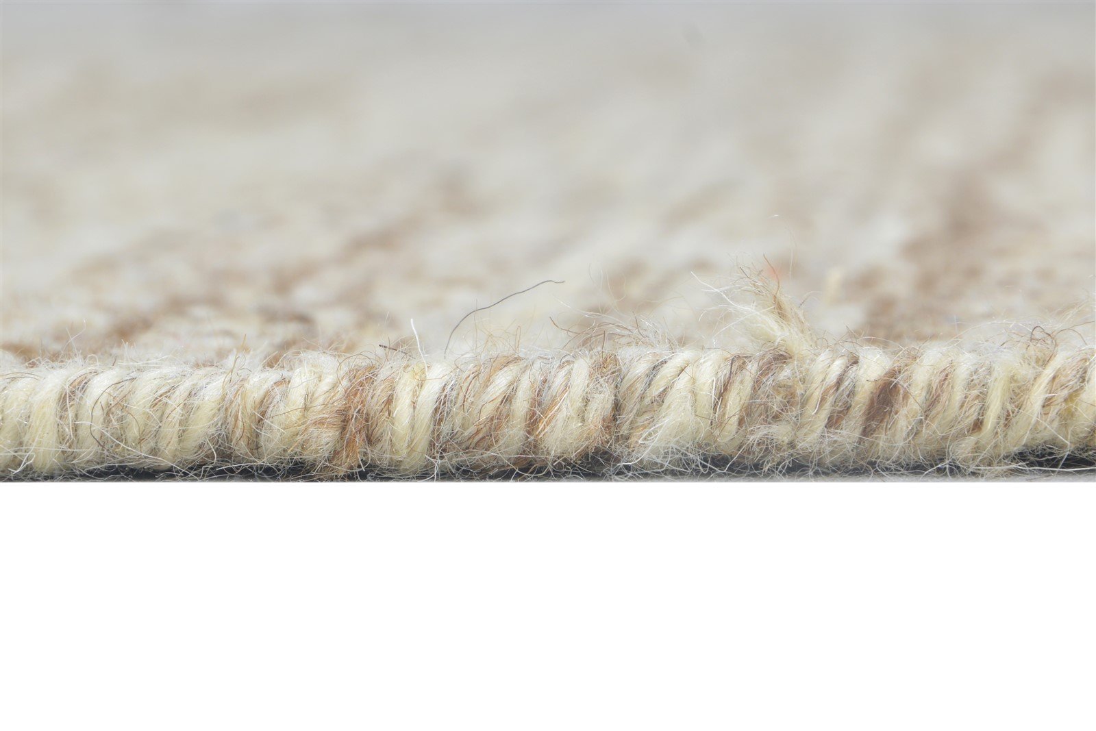 Hand Woven Beige Wool Rug 5' X 7' Modern Scandinavian Solid Room Size Carpet 7864920277141