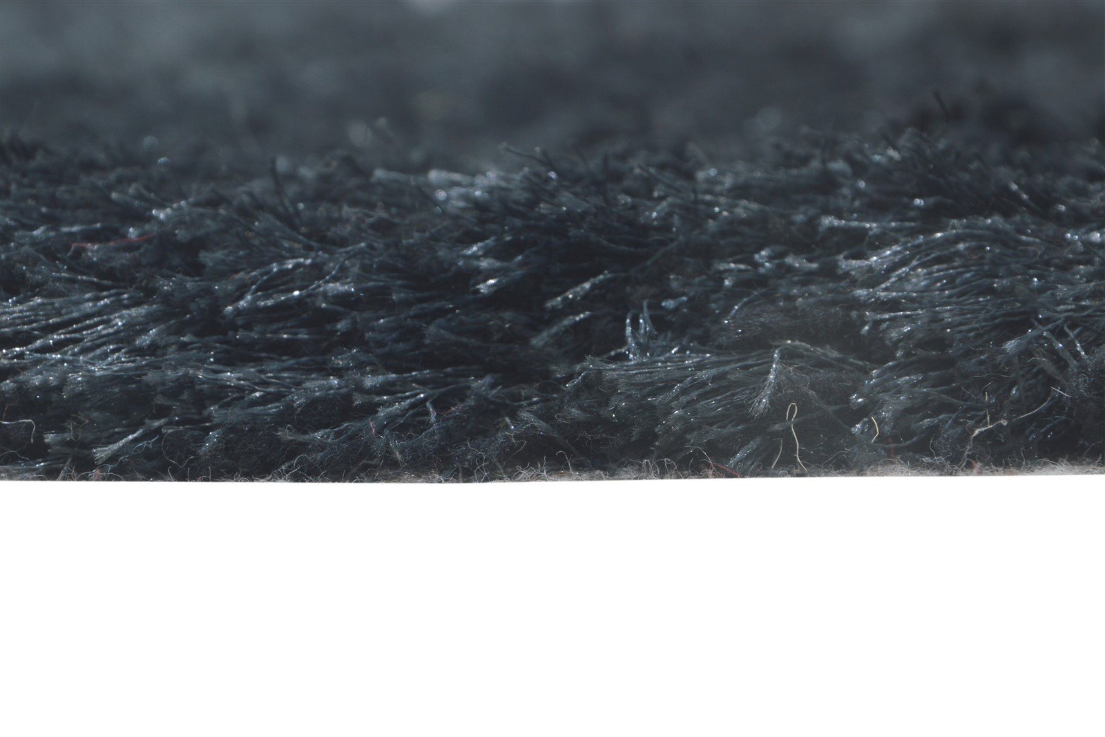 Hand Woven Black Polyester Rug 8' X 10' Modern Scandinavian Solid Large Carpet 7865105875093