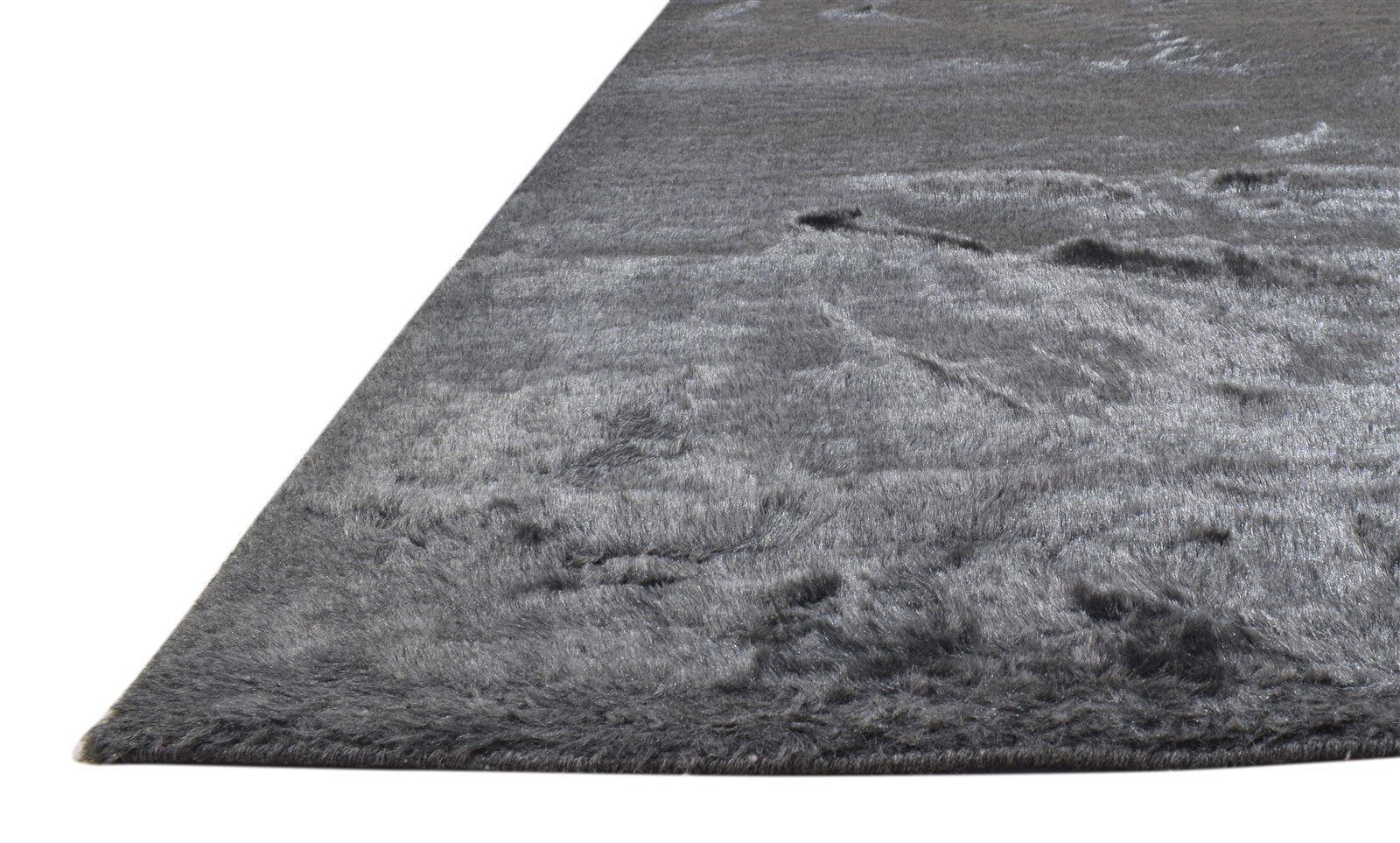 Hand Woven Black Polypropylene Rug 5X8 Modern Scandinavian Solid Room Size 7860679573653