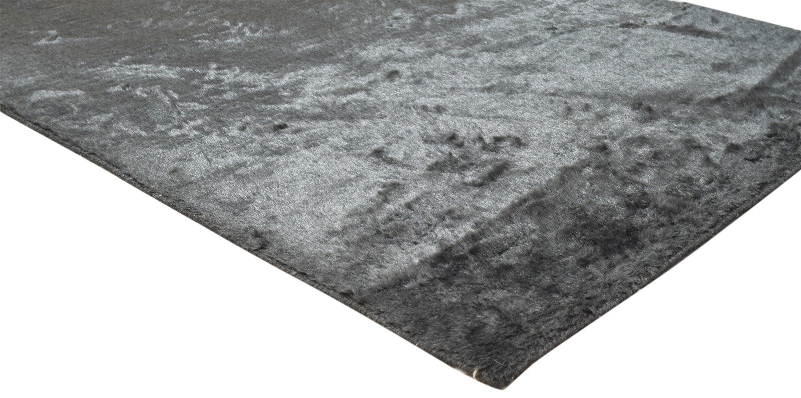 Hand Woven Black Polypropylene Rug 5X8 Modern Scandinavian Solid Room Size 7860679573653