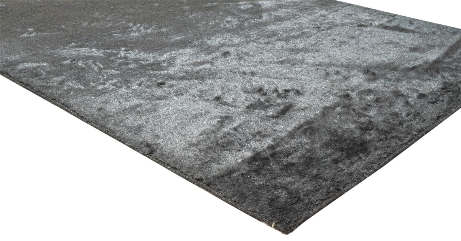 Hand Woven Black Polypropylene Rug 5X8 Modern Scandinavian Solid Room Size 7860679573653