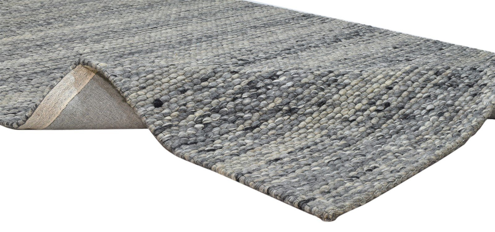 Hand Woven Black Wool Rug 5' X 8' Modern Scandinavian Striped Room Size Carpet 7860679737493