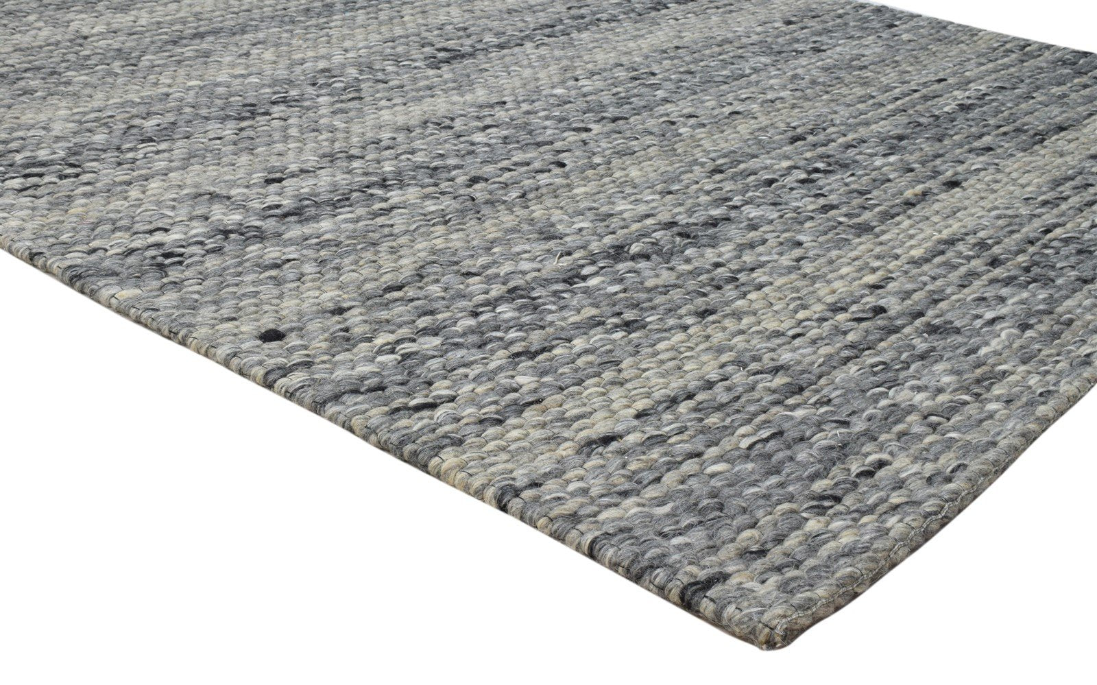 Hand Woven Black Wool Rug 5' X 8' Modern Scandinavian Striped Room Size Carpet 7860679737493