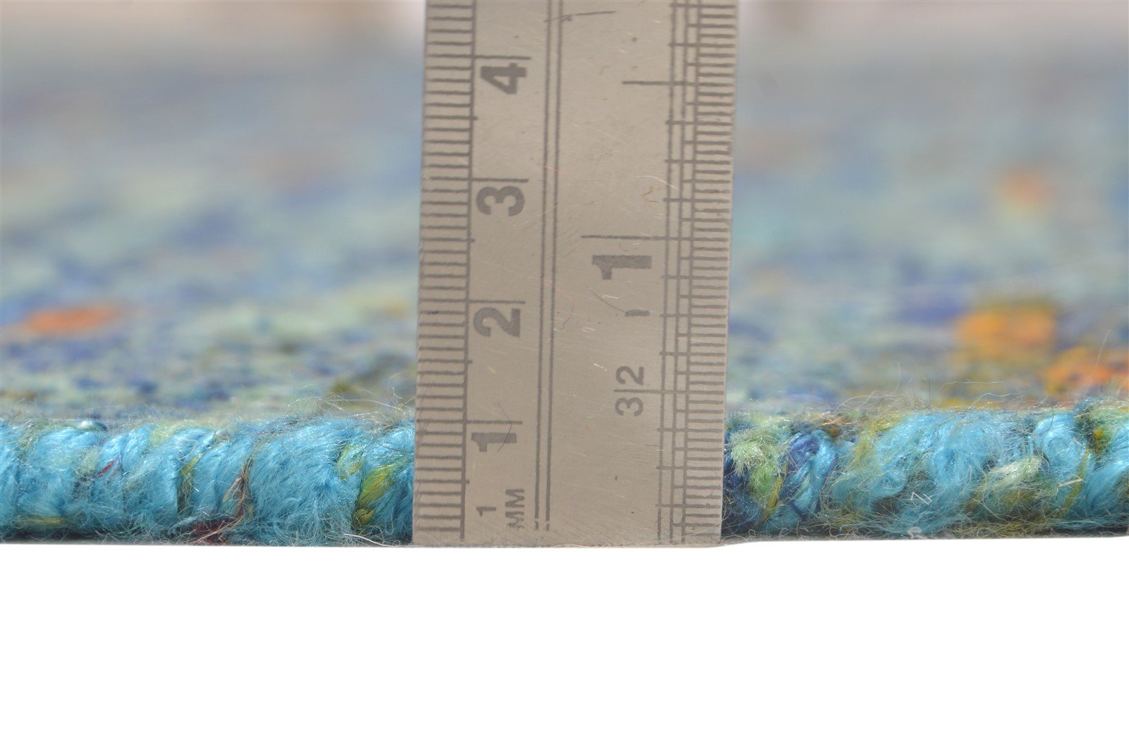 Dina Hand Woven Blue Rayon From Bamboo Rug 6X10 Modern Bohemian Solid 7864815190165
