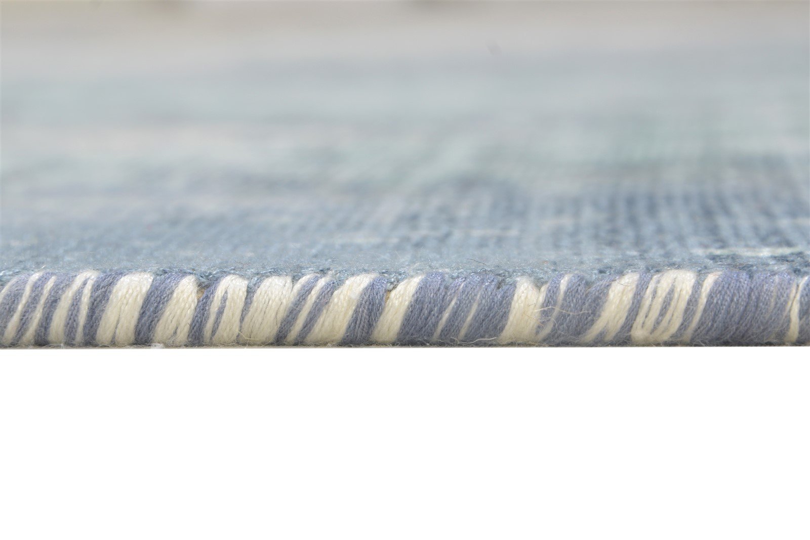 Hand Woven Blue Silk Rug 5' X 6' Modern Indian Abstract Room Size Carpet 7864162320533