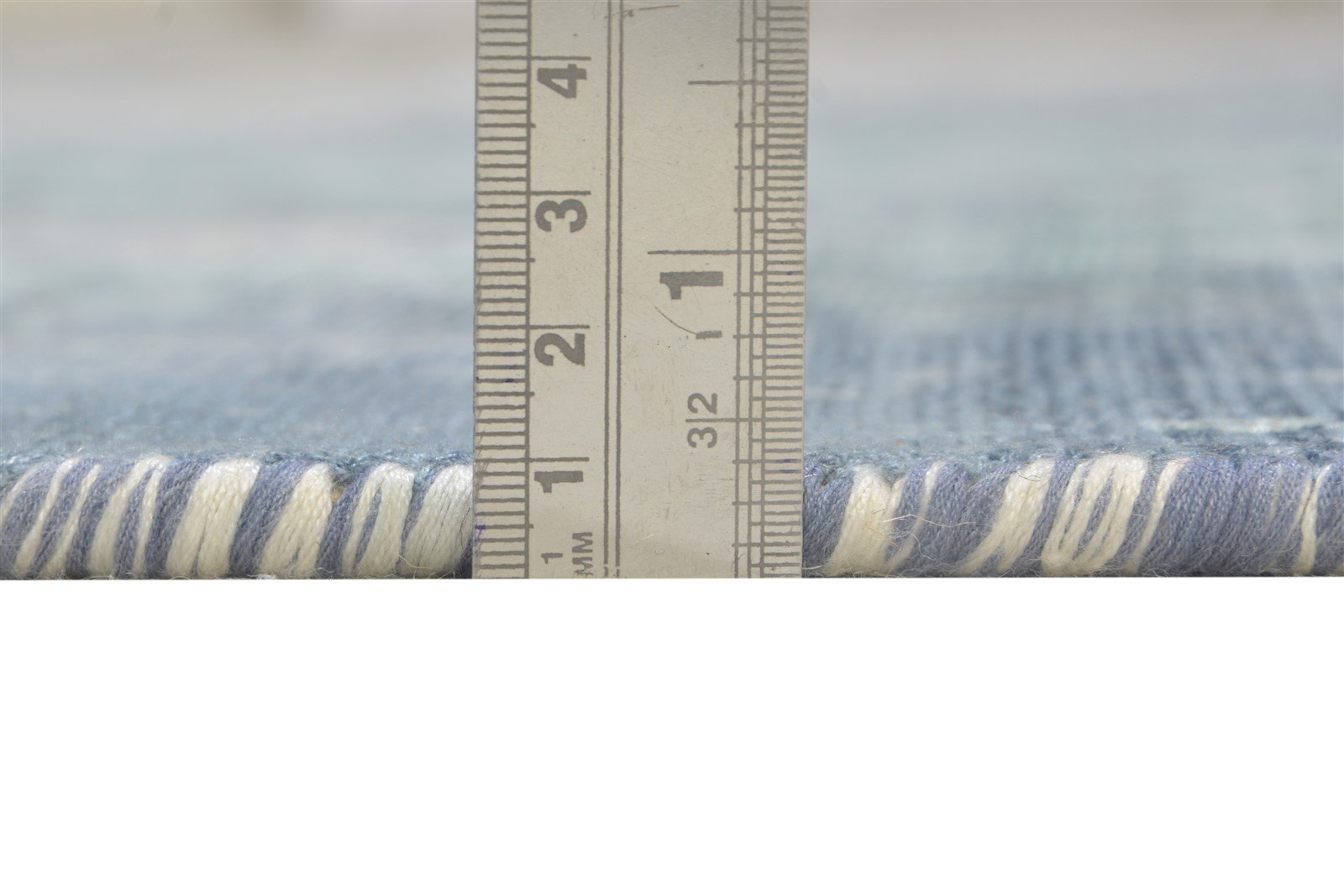 Hand Woven Blue Silk Rug 5' X 6' Modern Indian Abstract Room Size Carpet 7864162320533