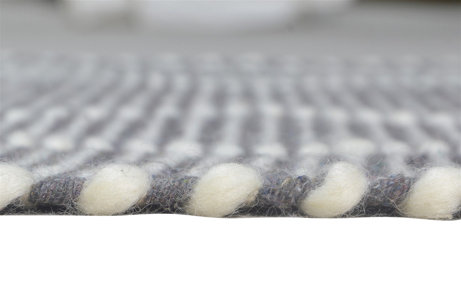 Hand Woven Charcoal New Zealand Wool Rug 3X4 Modern Scandinavian Geometric Small 7865178718357