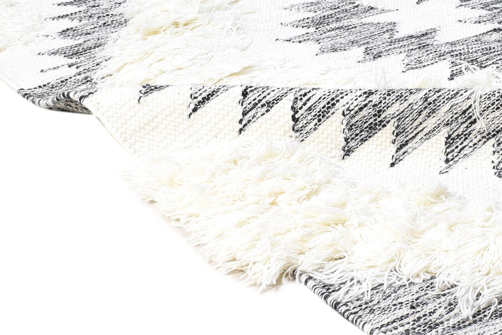 Hand Woven Cream Wool Rug 4' X 5' Modern Moroccan Modern Room Size Carpet 7865139396757