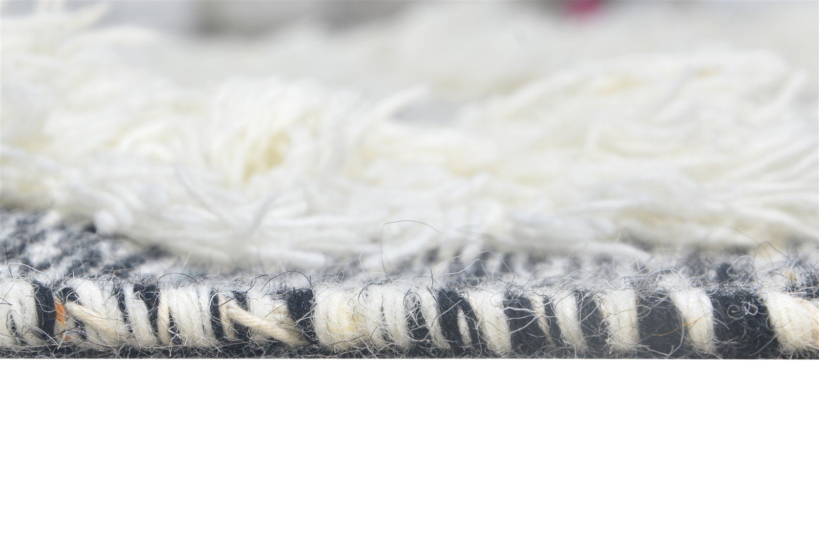 Hand Woven Cream Wool Rug 4' X 5' Modern Moroccan Modern Room Size Carpet 7865139396757