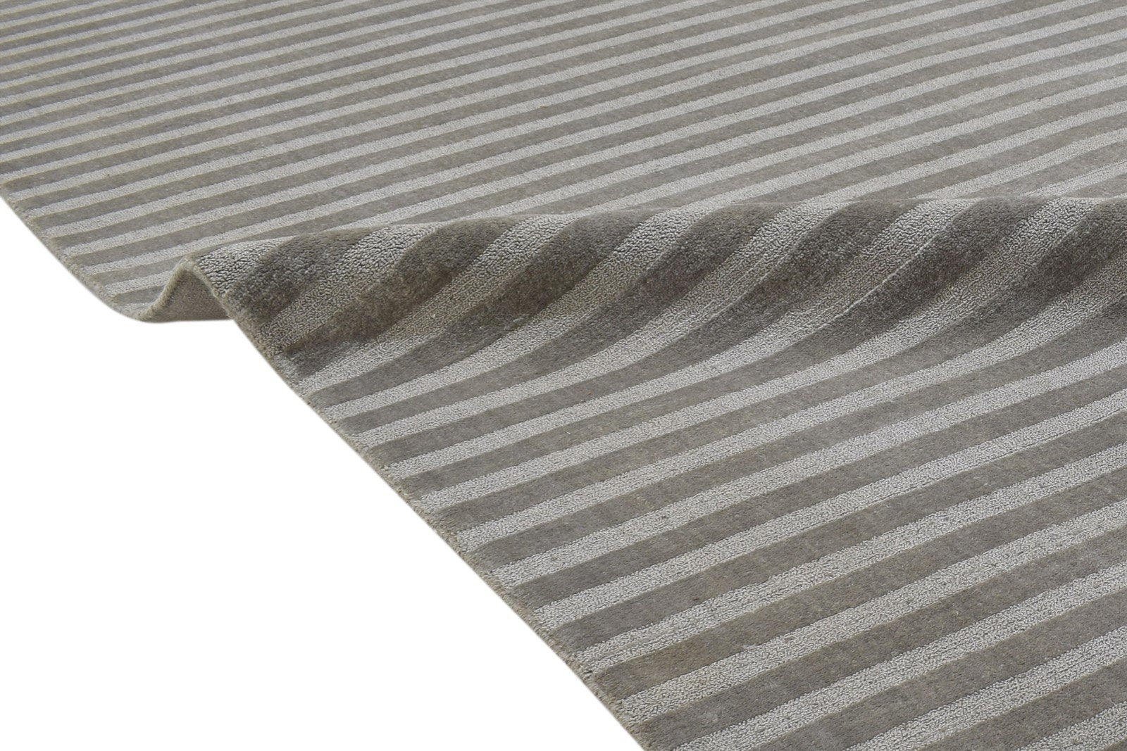 Hand Woven Dark Grey Wool Rug 6X9 Modern Scandinavian Striped Room Size Carpet 7864180506773