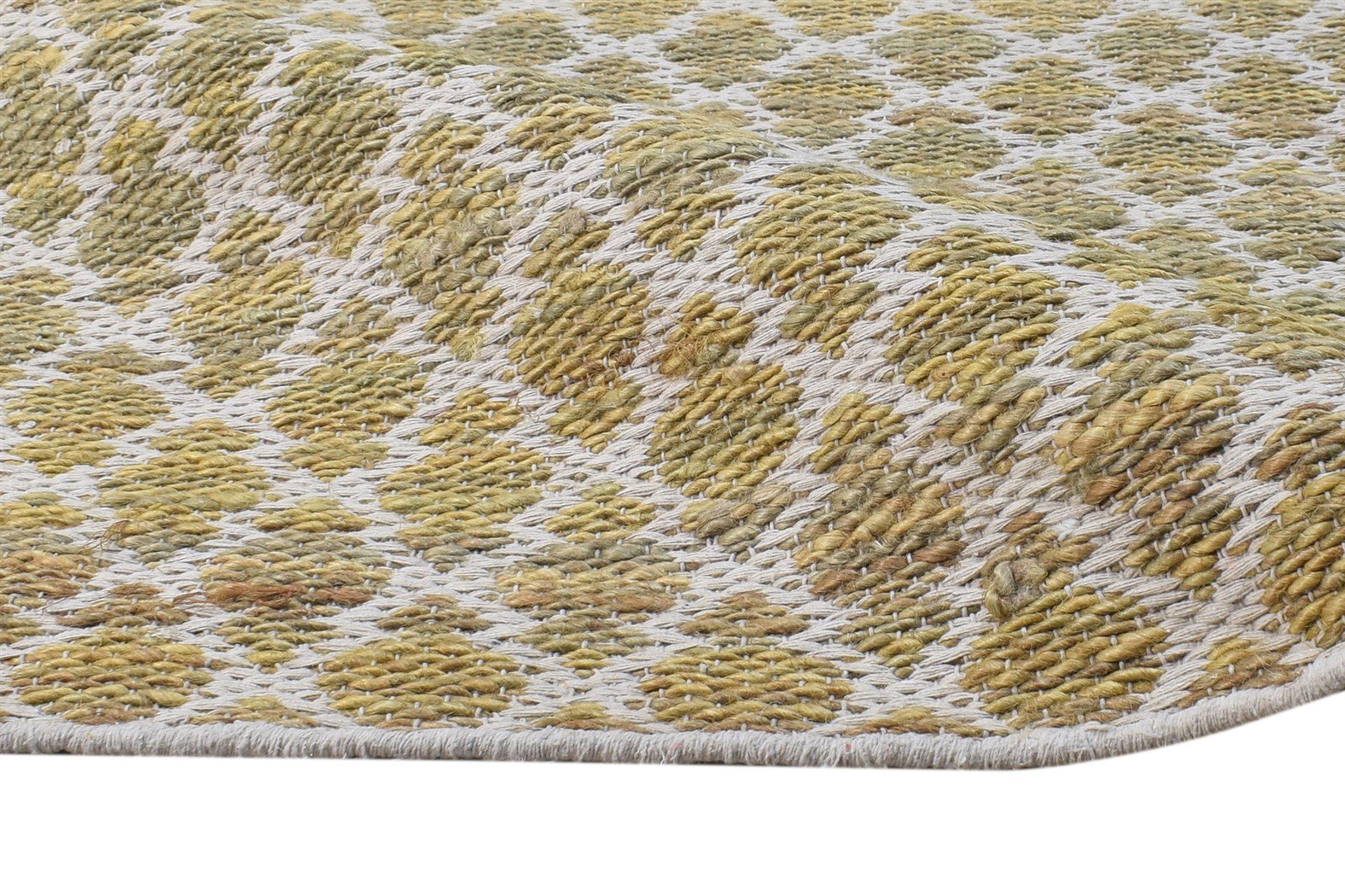 Hand Woven Gold Jute Rug 5' X 8' Modern Moroccan Trellis Room Size Carpet 7865005310101