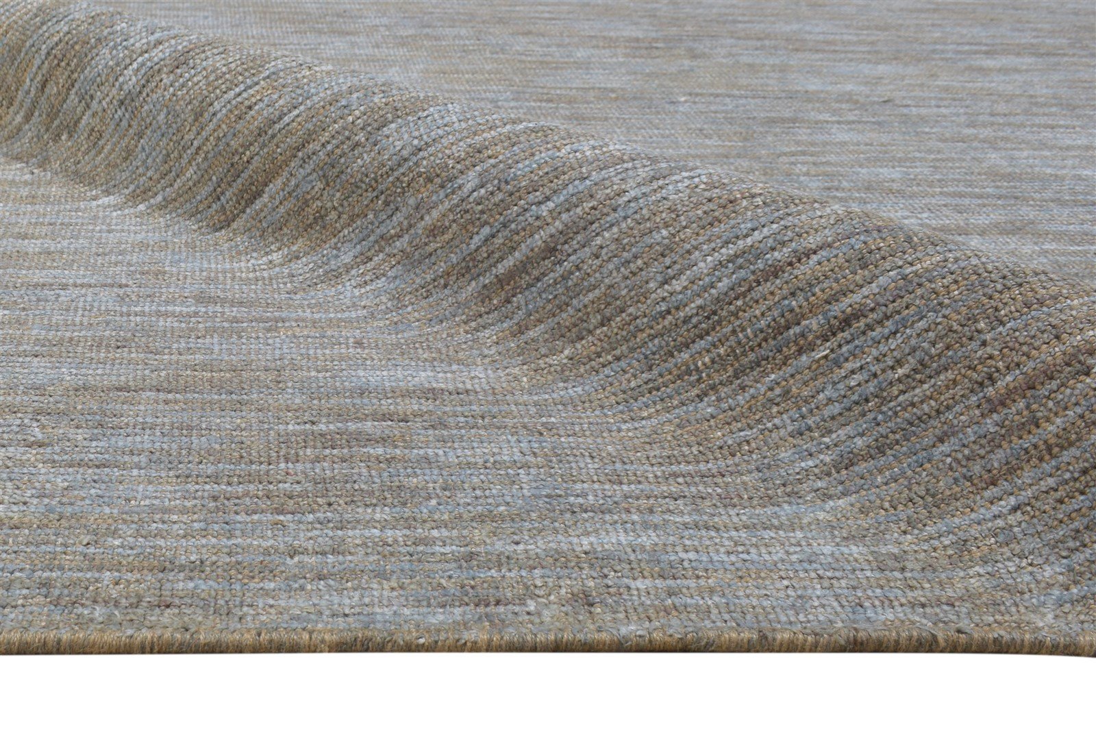 Hand Woven Grey Jute / Silk Rug 6X8 Modern Scandinavian Solid Room Size Carpet 7864180408469